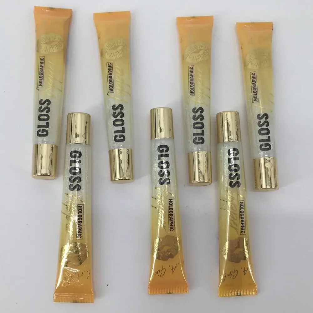 L.A. Girl Holographic Topper Lip Gloss Lot of 7 Tubes NEW Shimmer Iridescent